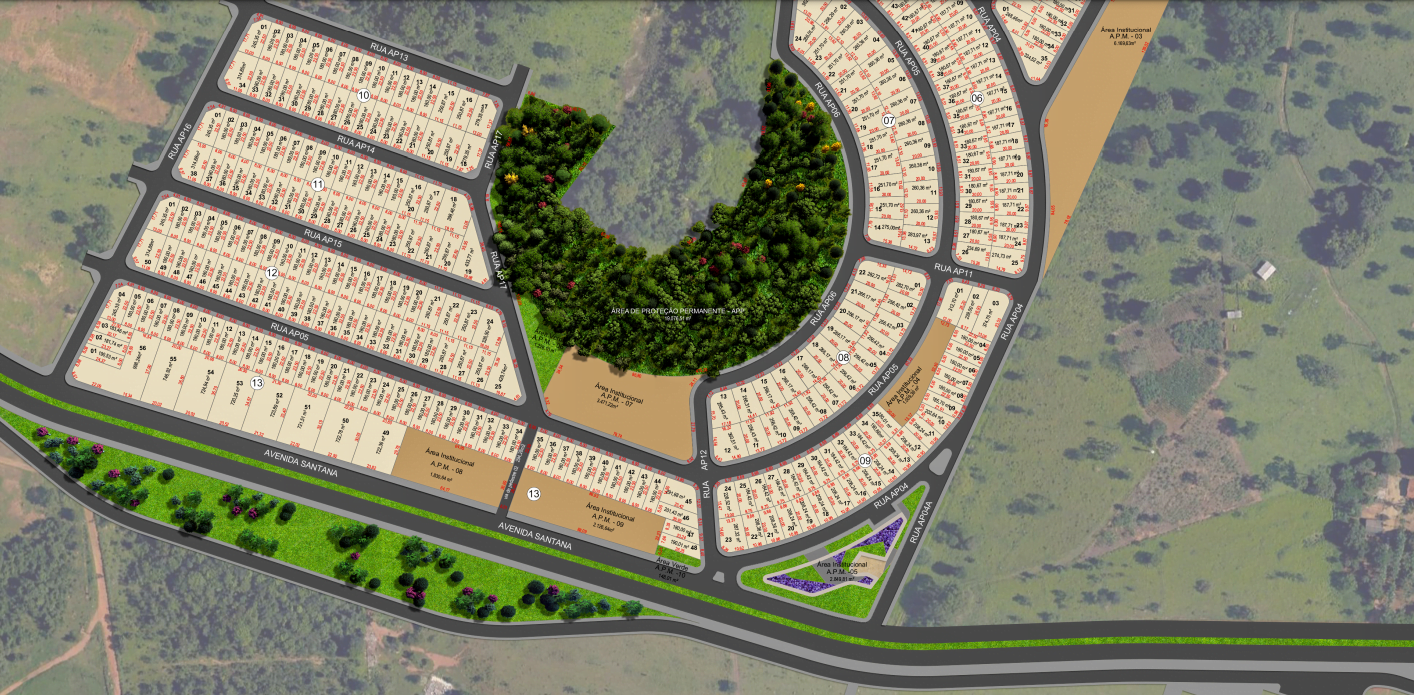 mapa do Loteamento Aparecida Park