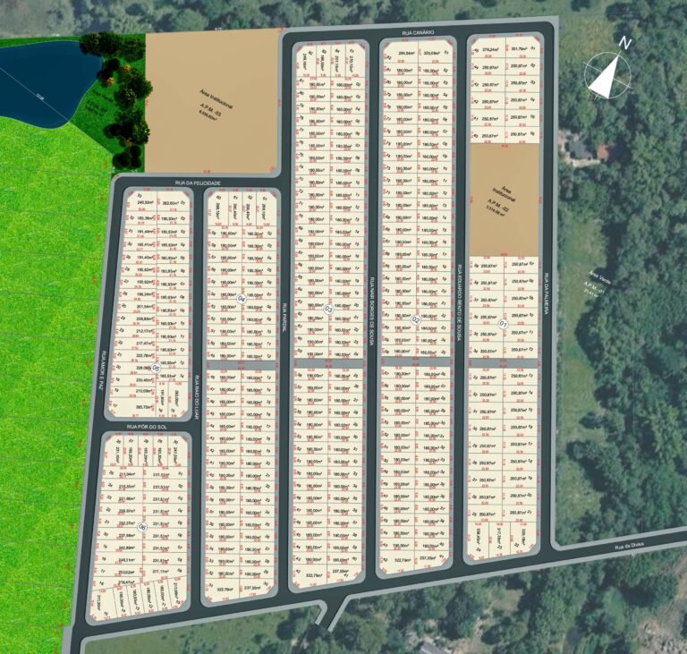 Mapa dos lotes do Loteamento Belo Monte